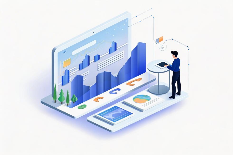 将图中男人形象改为黑色头发，上衣为克莱因蓝，参考图2的男人形象风格预览效果