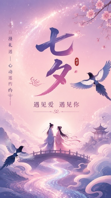 七夕海报预览效果