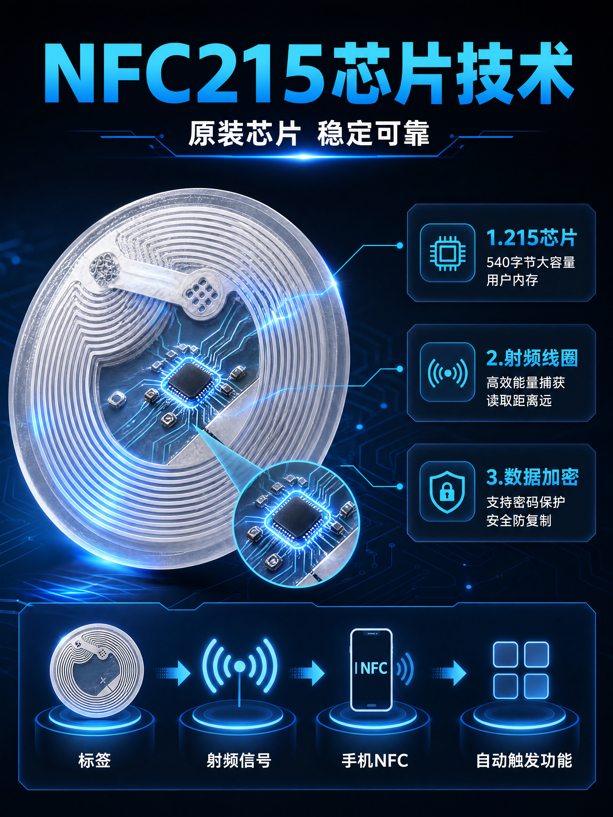 [商品] 使用【图1】圆形透明NFC215电子标签；保留圆形轮… - 图片创意预览