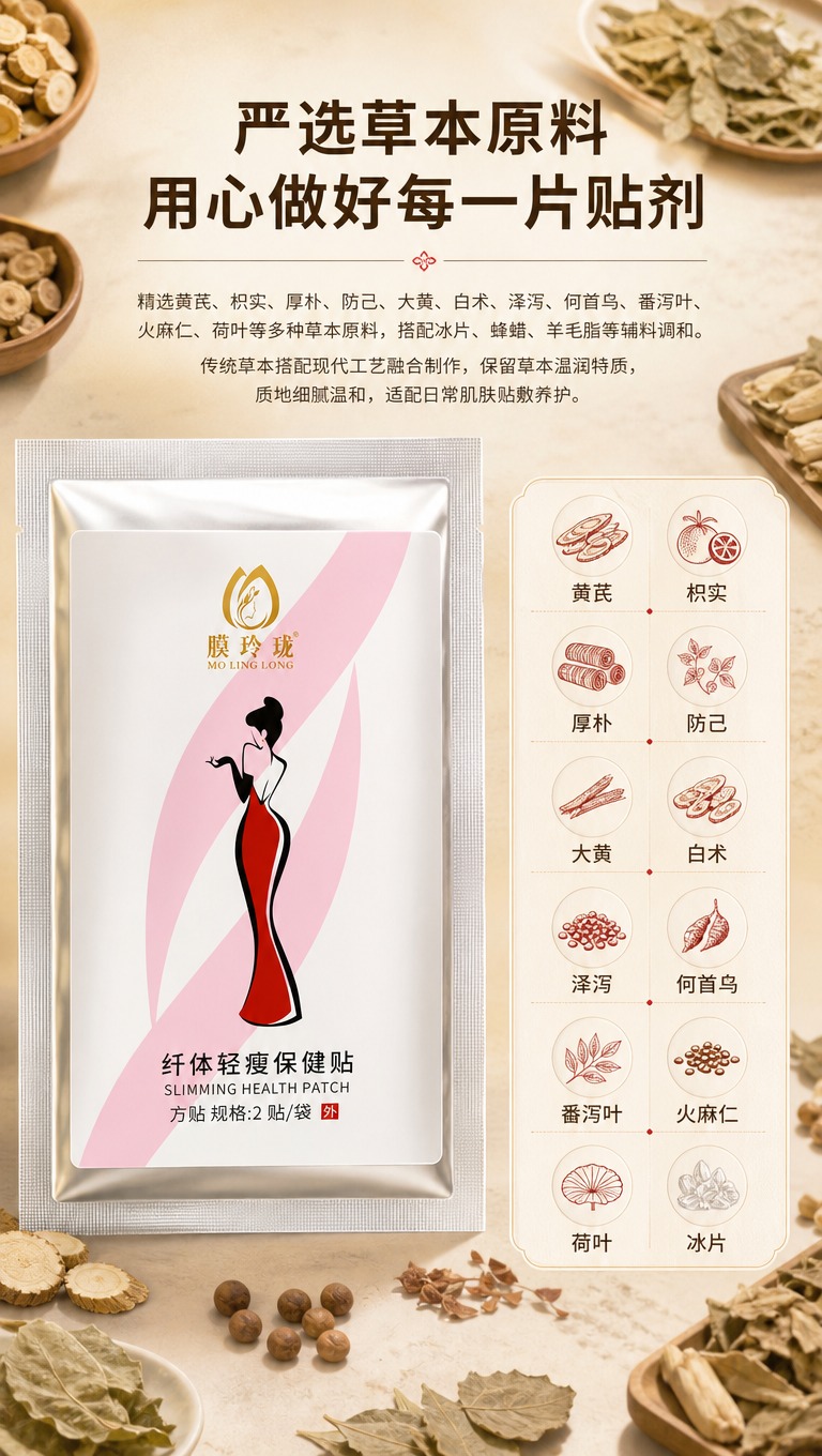 [商品] 使用【图4】膜玲珑纤体轻瘦保健贴单袋特写图；保留铝箔… - 图片创意预览