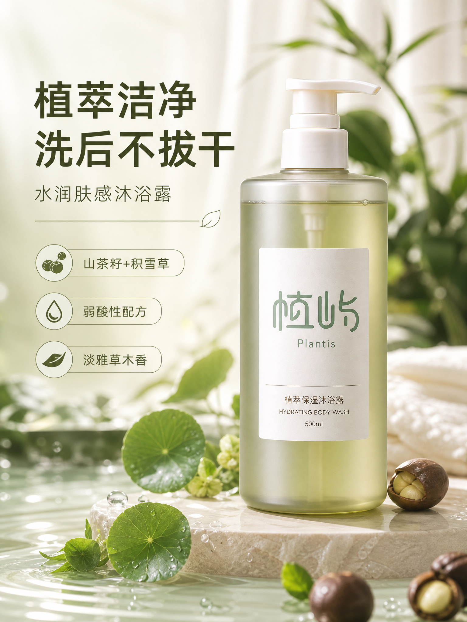 [商品] 使用【图1】植屿植萃保湿沐浴露500ml；保留瓶身磨… - 图片创意预览