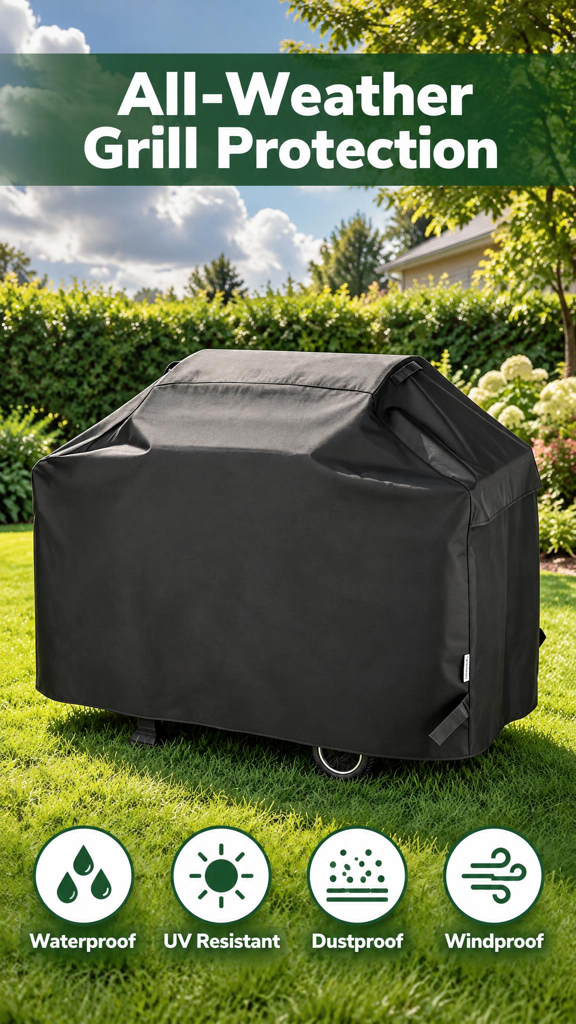 [主图-2] 烧烤罩 Grill Cover 户外庭院使用场景… - 图片创意预览