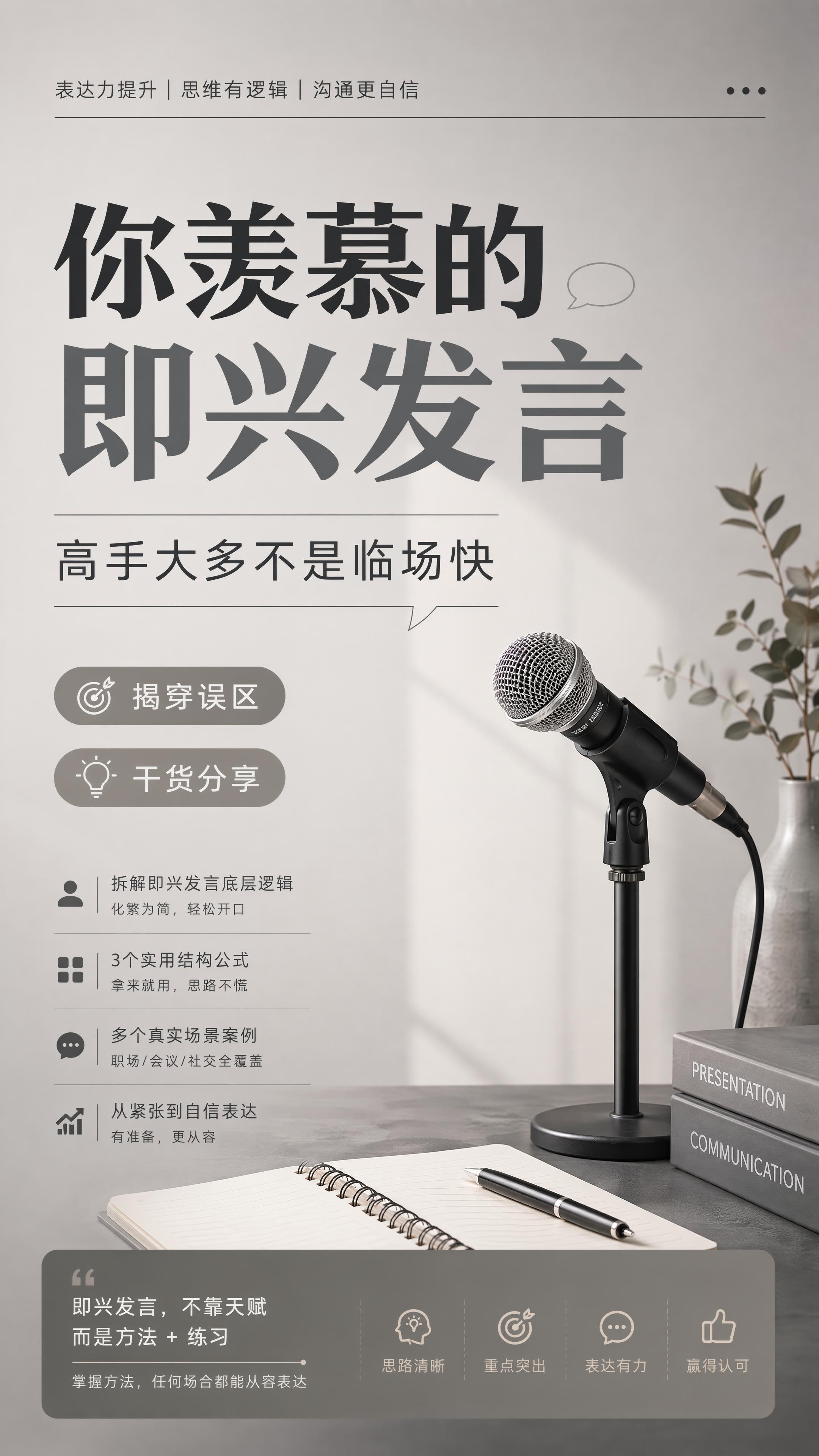 简约干货内容海报，整体风格专业简约，主色调莫兰迪高级灰，主标题… - 图片创意预览