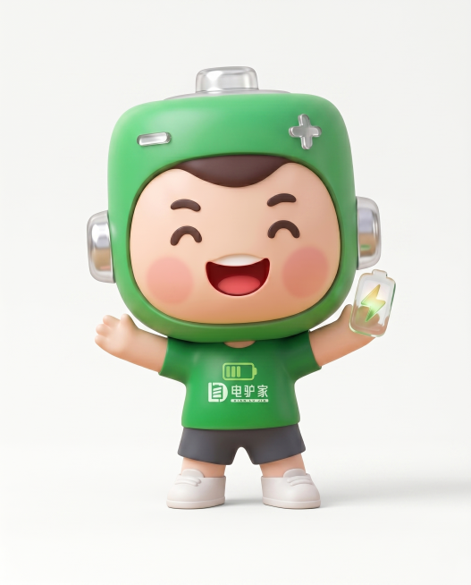 设计第七个不同造型的以绿色为主体的电池人IP形象吉祥物，可爱卡通3D风格，参考原图的风格预览效果