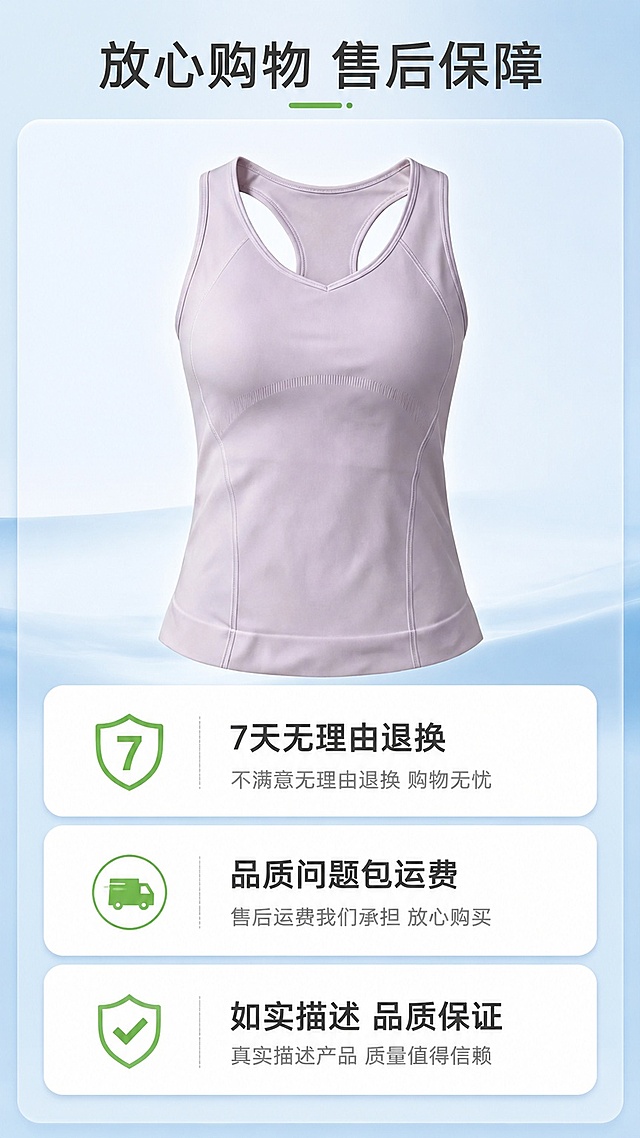 「图片1」，生成一套详情页，商品名称为瑜伽网球裙女夏季高腰防走光运动上衣一体式运动背心女，单图比例为9:16，需求屏数为20张。锦纶94%氨纶6%