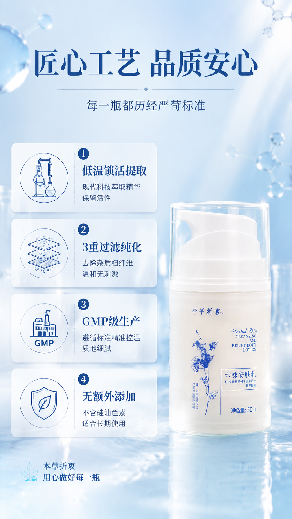 [商品] 使用【图1】本草折衷六味安肤乳产品图；保留瓶身所有原… - 图片创意预览