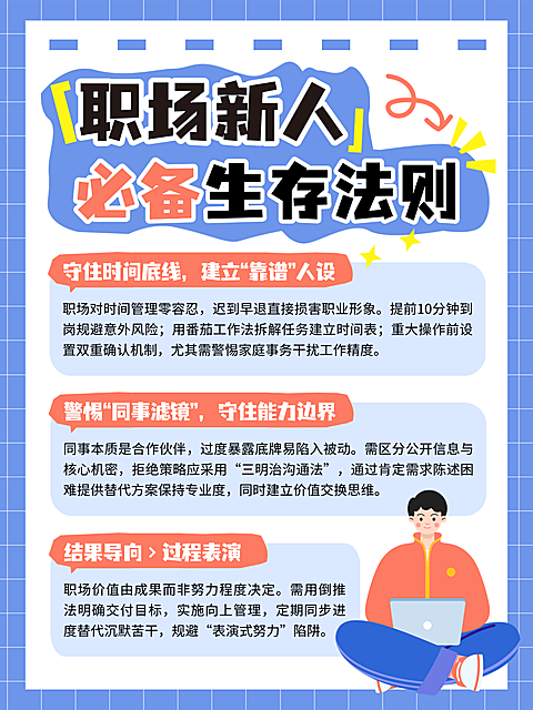 职场新人生存法则知识分享指南多文字小红书配图