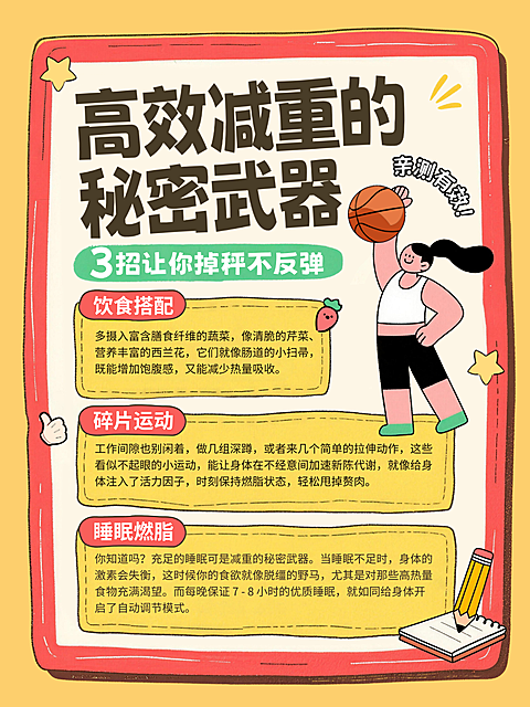 高效减肥方法攻略小红书封面