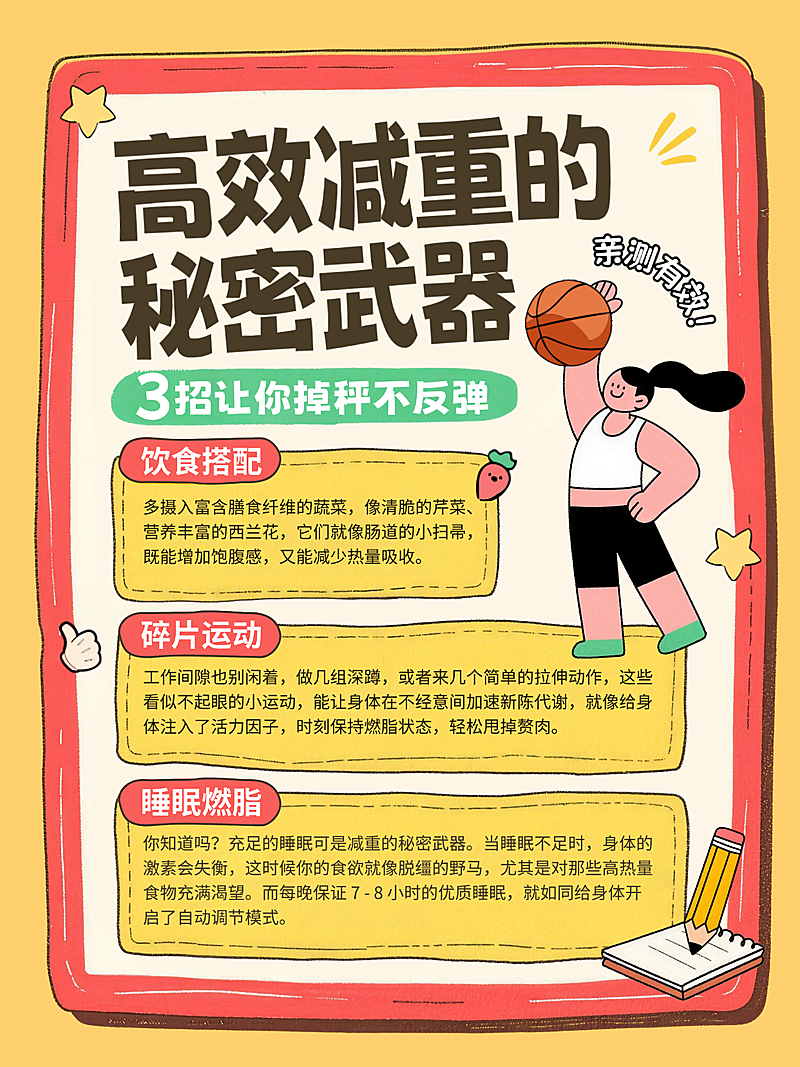 高效减肥方法攻略小红书封面