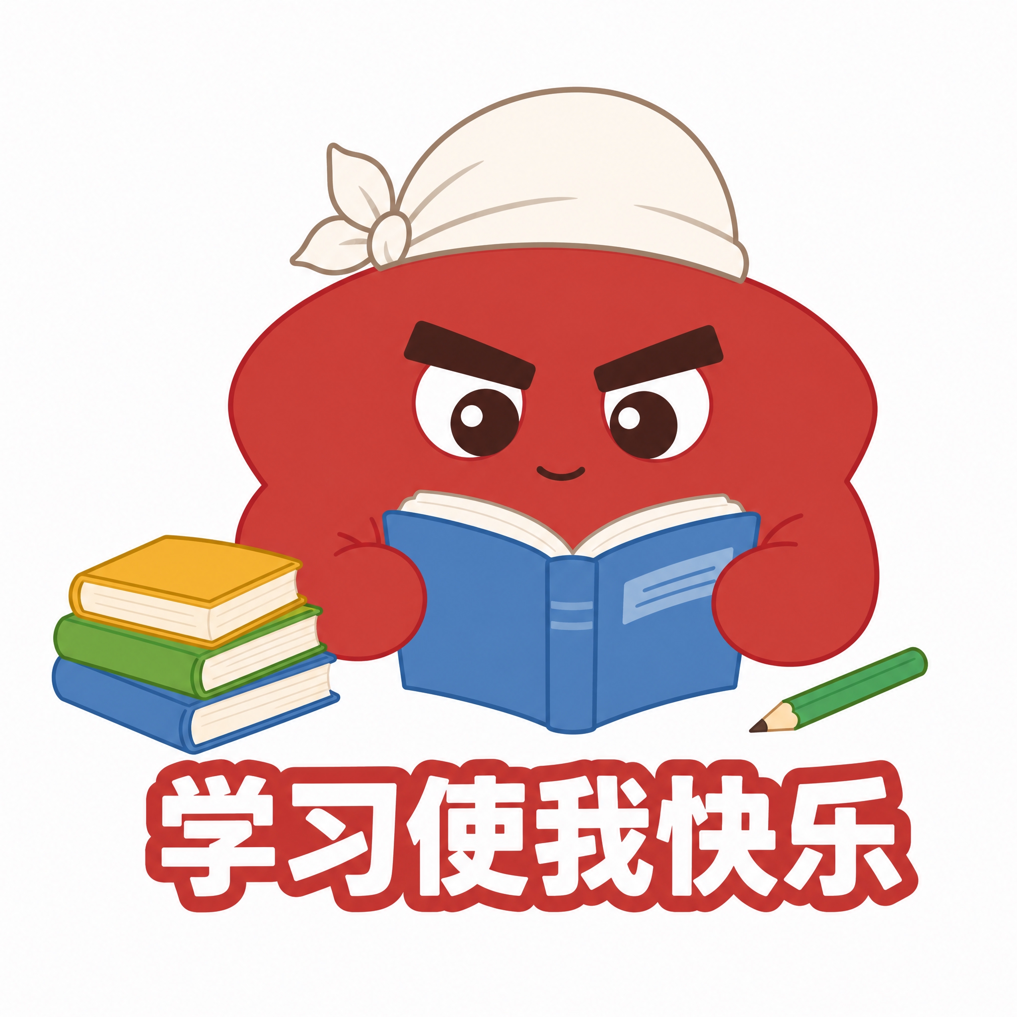 基于参考图中的红色云朵状卡通IP形象（戴白色头巾，浓眉大眼，身… - 图片创意预览
