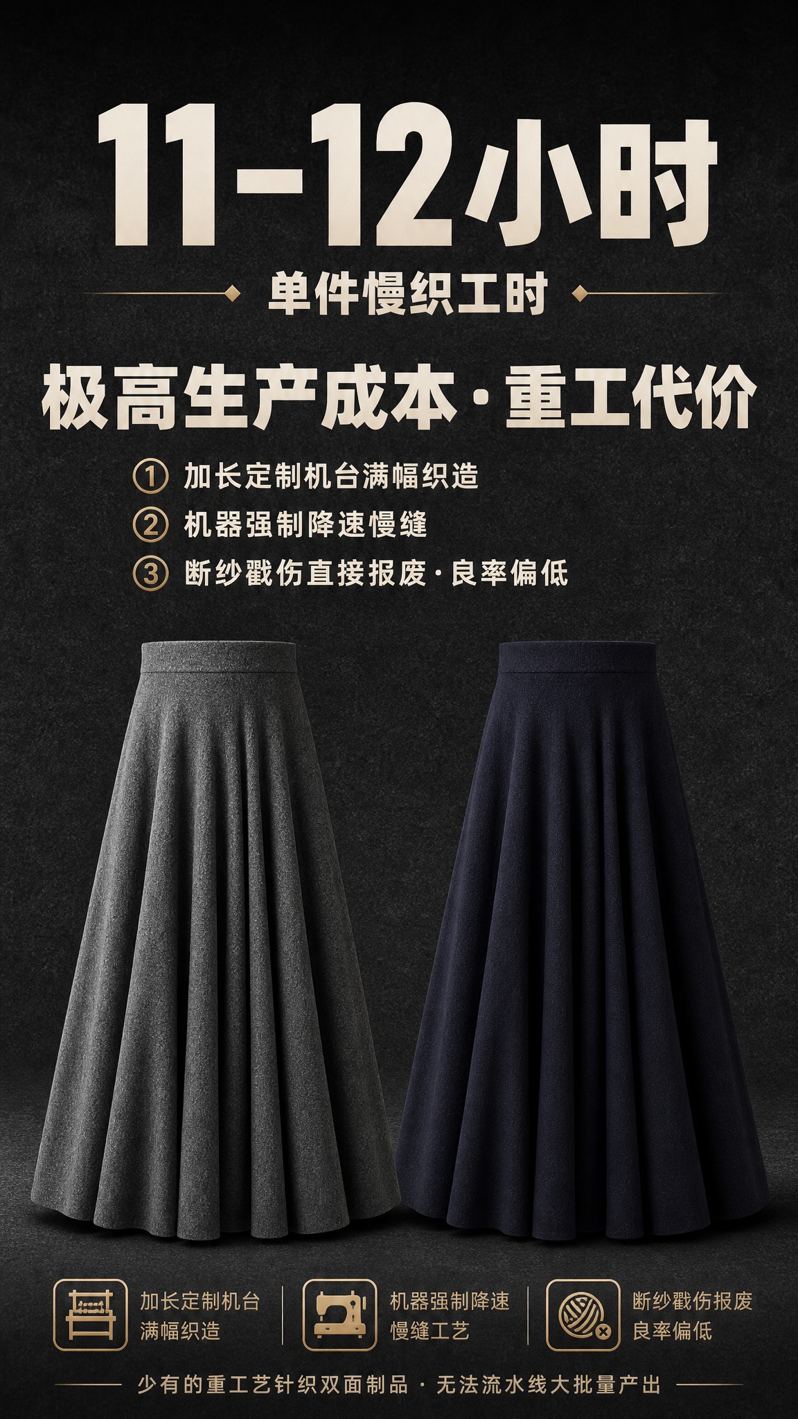 [商品] 使用【图1】深灰色半裙平铺图 + 【图4】藏青色半裙… - 图片创意预览