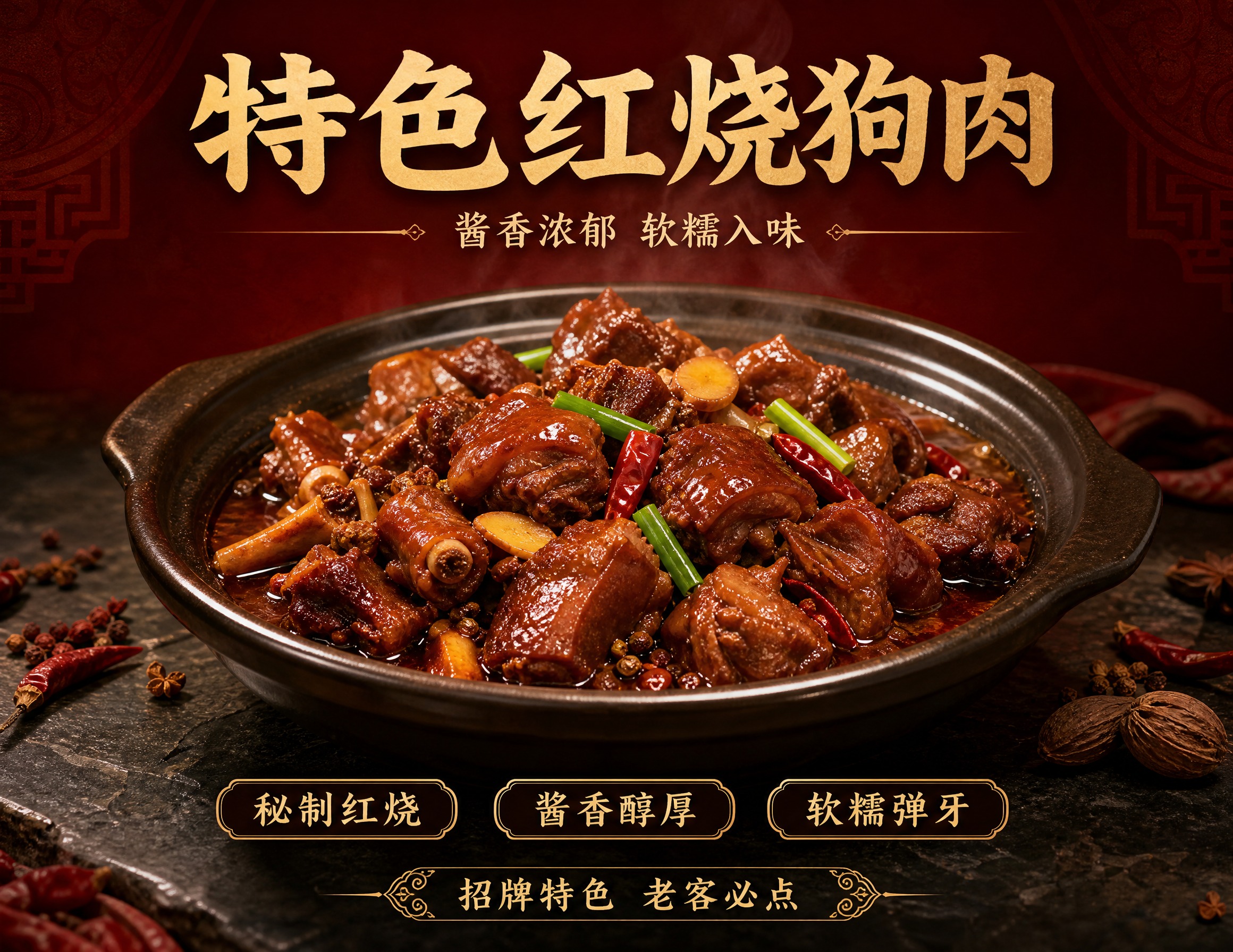中式餐饮招牌菜海报，横版 9:7，极简高级型写实商业摄影风格，… - 图片创意预览