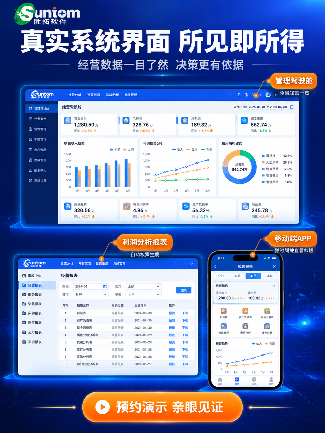 [第4张 系统界面展示] 经营仪表盘与报表界面真实呈现 [商品… - 图片创意预览