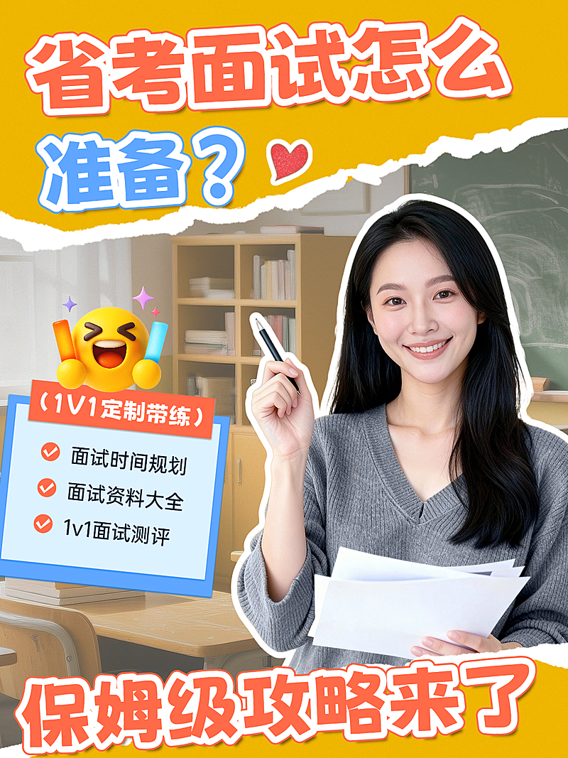 省考面试人物小红书封面
