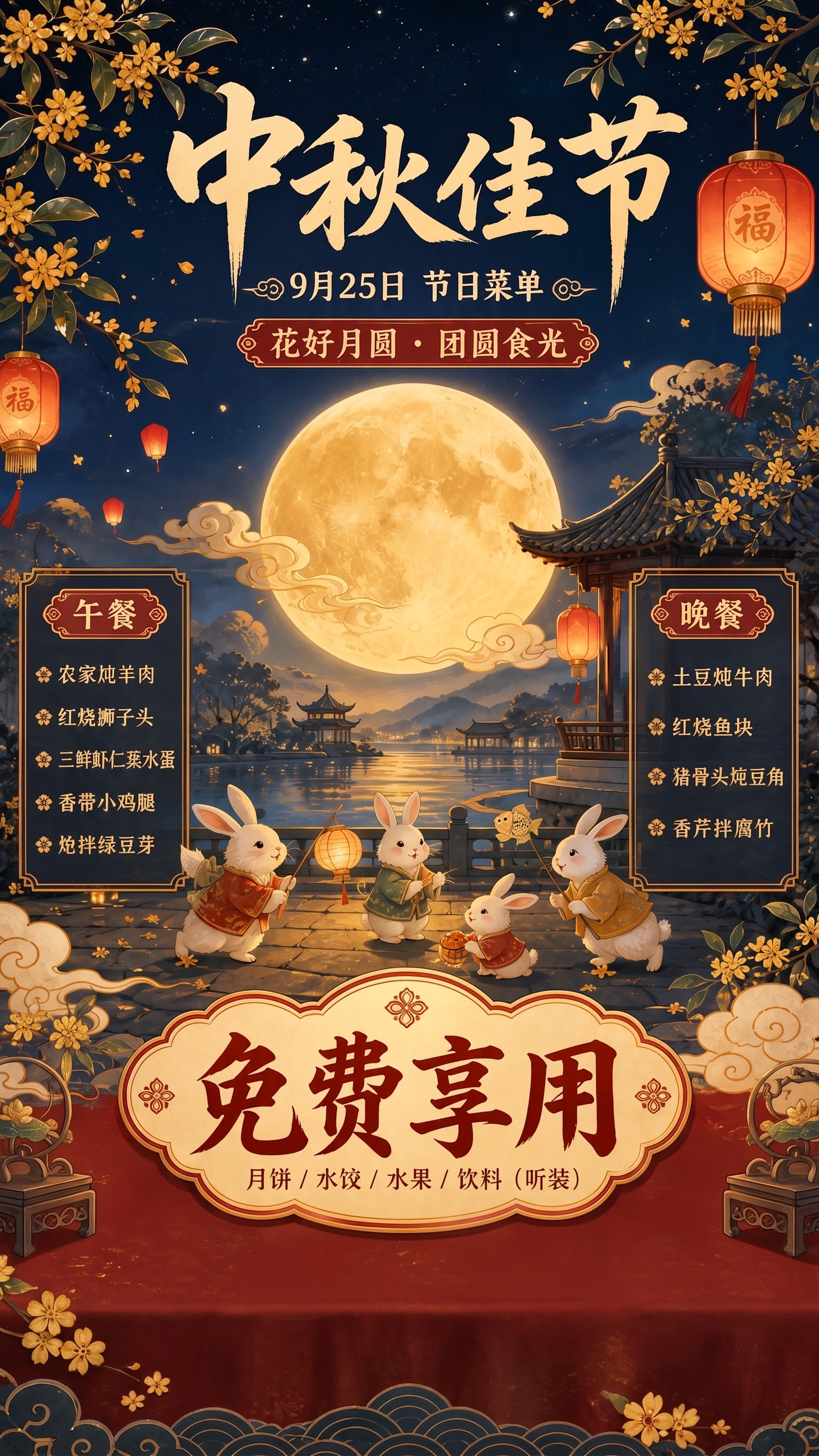 将免费享用的菜品展示图片去掉，位置保留，后期要手动p上去实拍图 - 图片创意预览