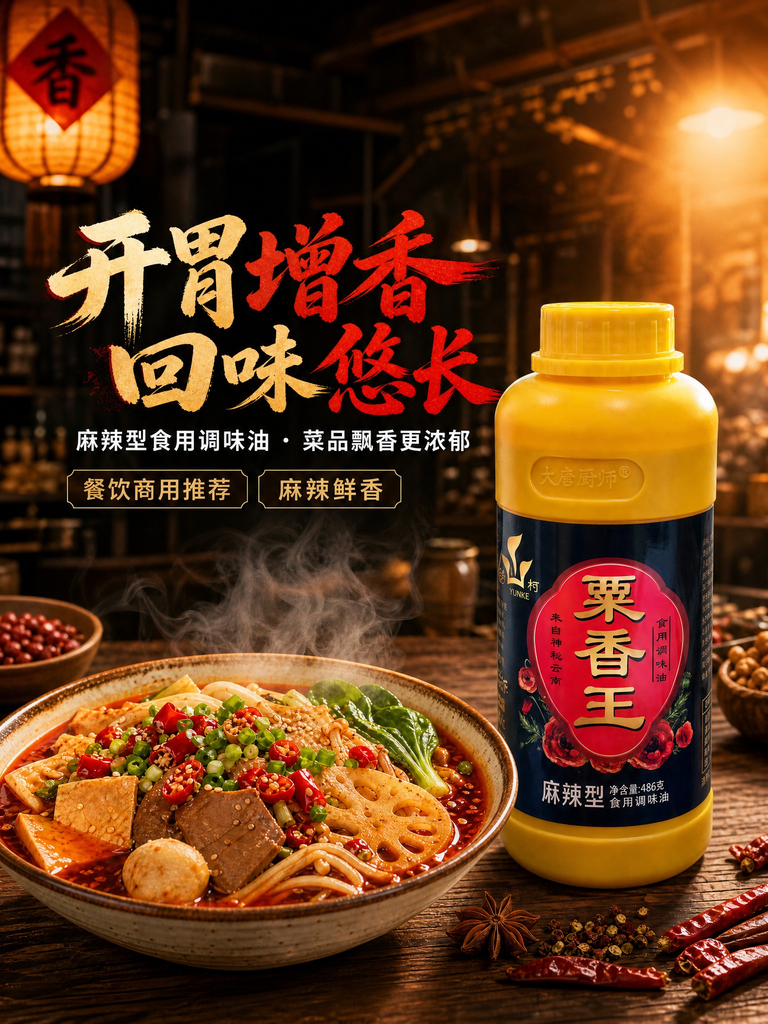 将这张图调整为3:4竖版比例，保持画面中商品瓶身和菜品主体完整… - 图片创意预览
