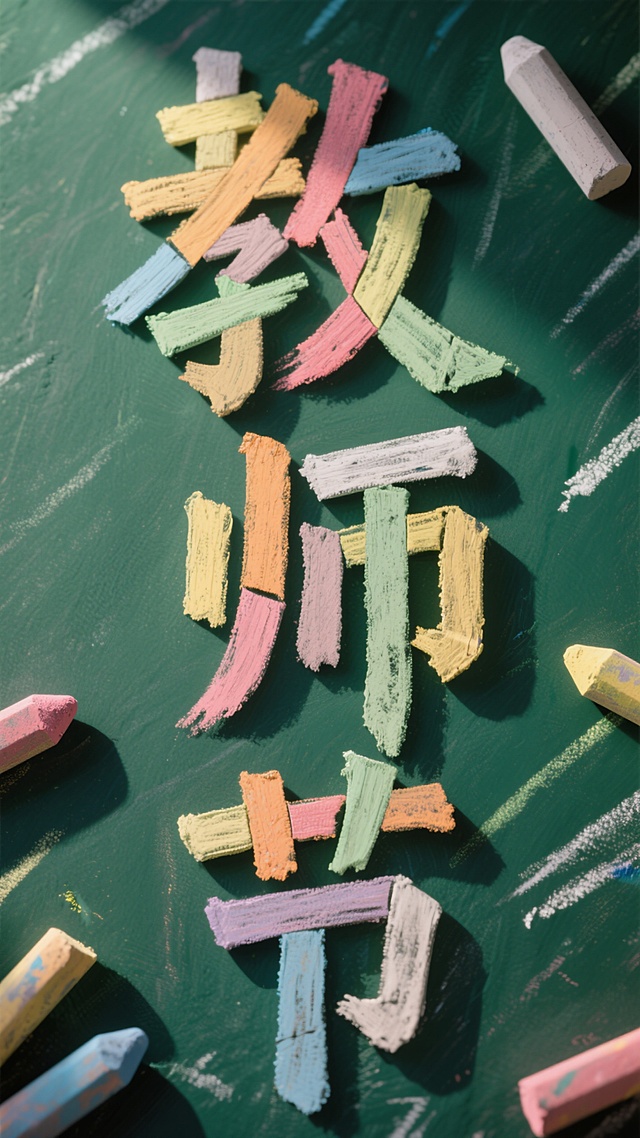 清新蜡笔风涂鸦，色彩斑斓的文字设计，童趣盎然。