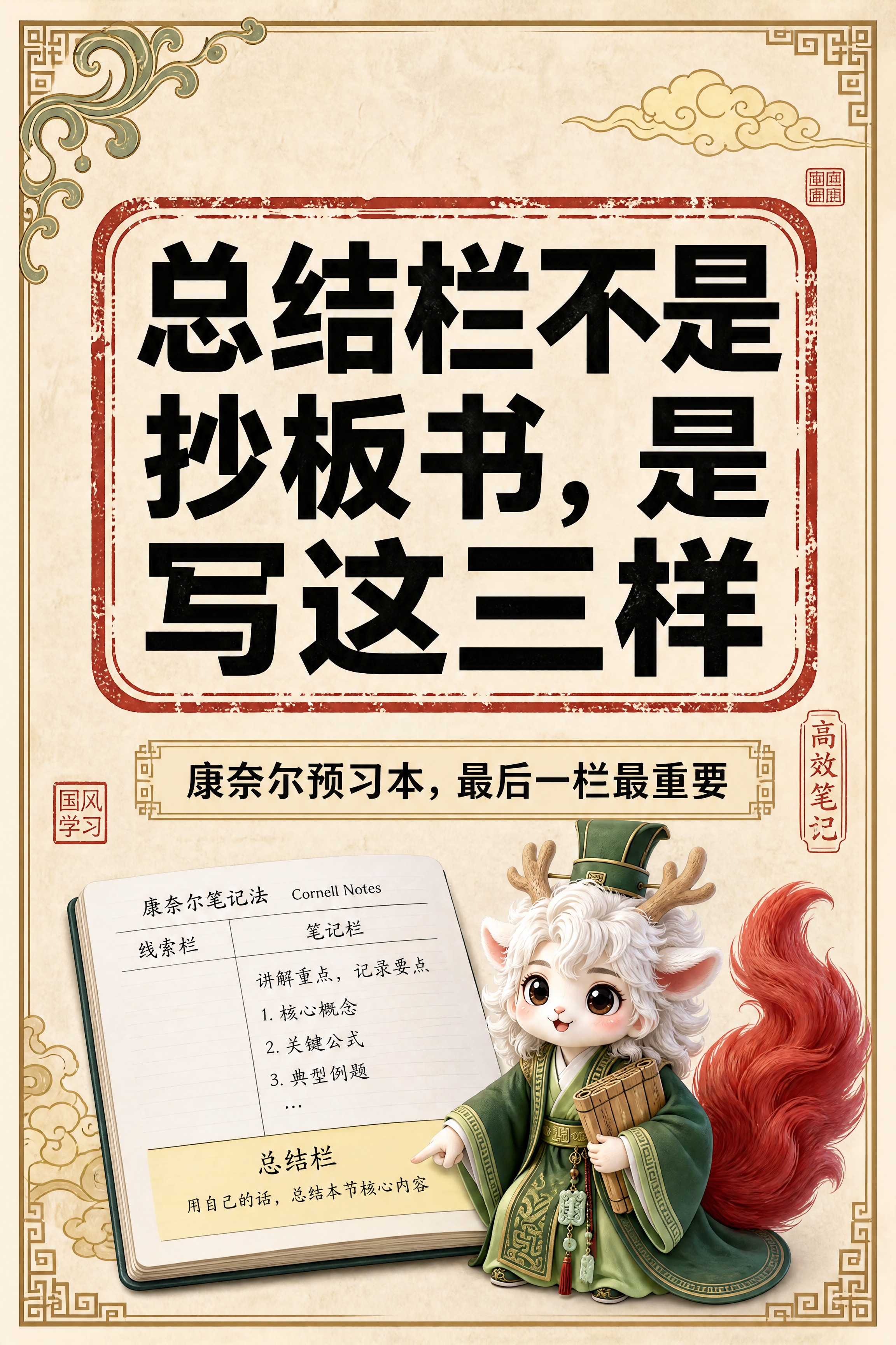 小红书笔记大字封面，配图大字，国风山海经风格，米黄色宣纸纹理背… - 图片创意预览
