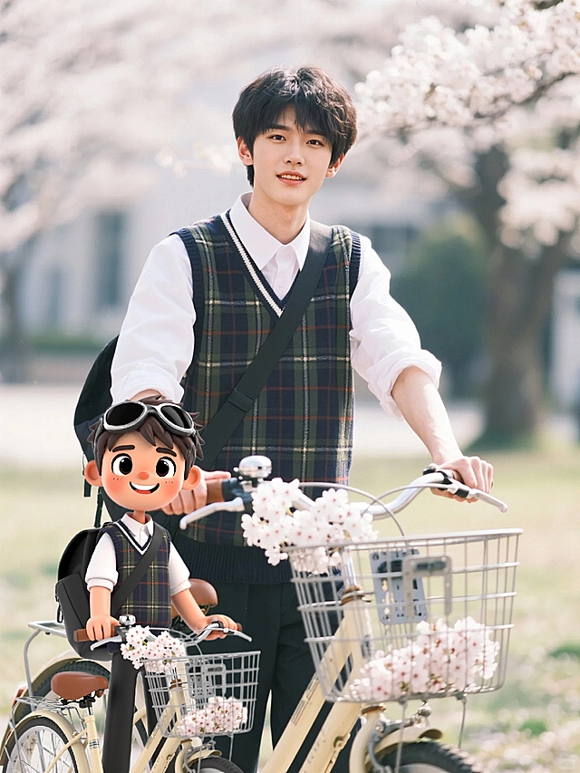 3D超酷Q版校园穿搭小哥哥