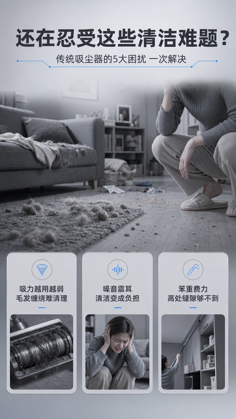 [商品] 本张为痛点直击页，无需使用产品图。 [画面] 目标：… - 图片创意预览