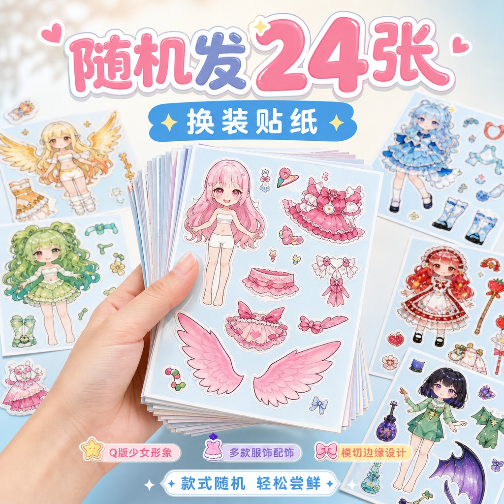 1:1电商SKU主图，甜美可爱软萌少女风，明亮通透的奶油白+浅… - 图片创意预览