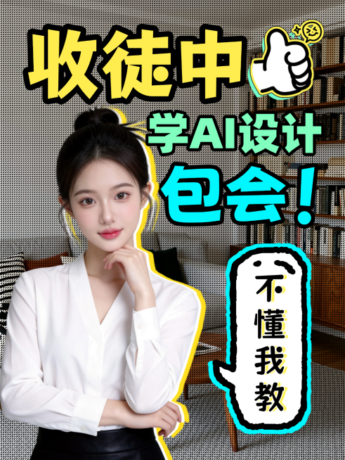 通用版学AI设计人物宣传人像小红书爆款封面预览效果