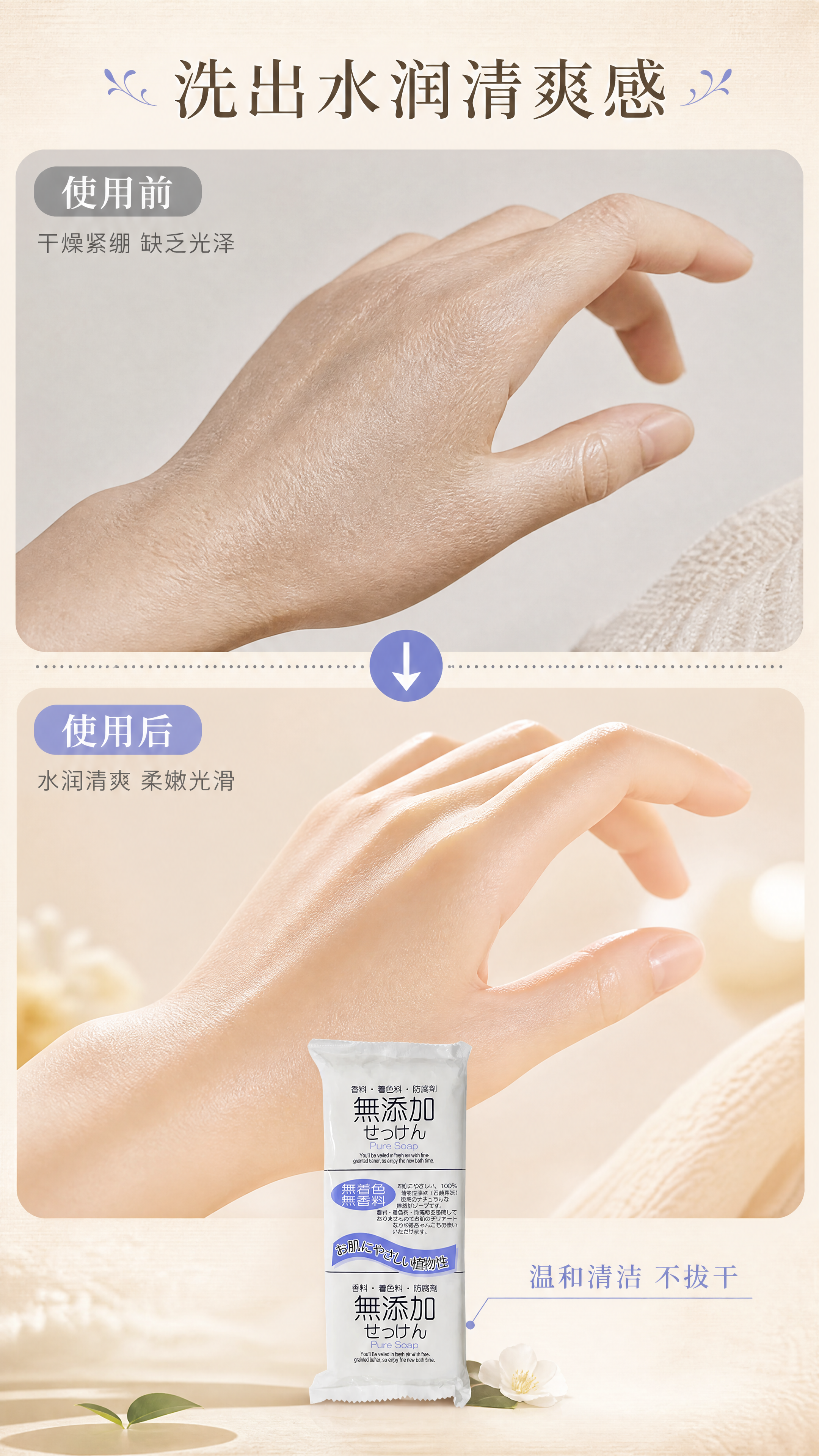 [商品] 使用【图1】无添加植物皂白色包装；保留包装全部外观特… - 图片创意预览