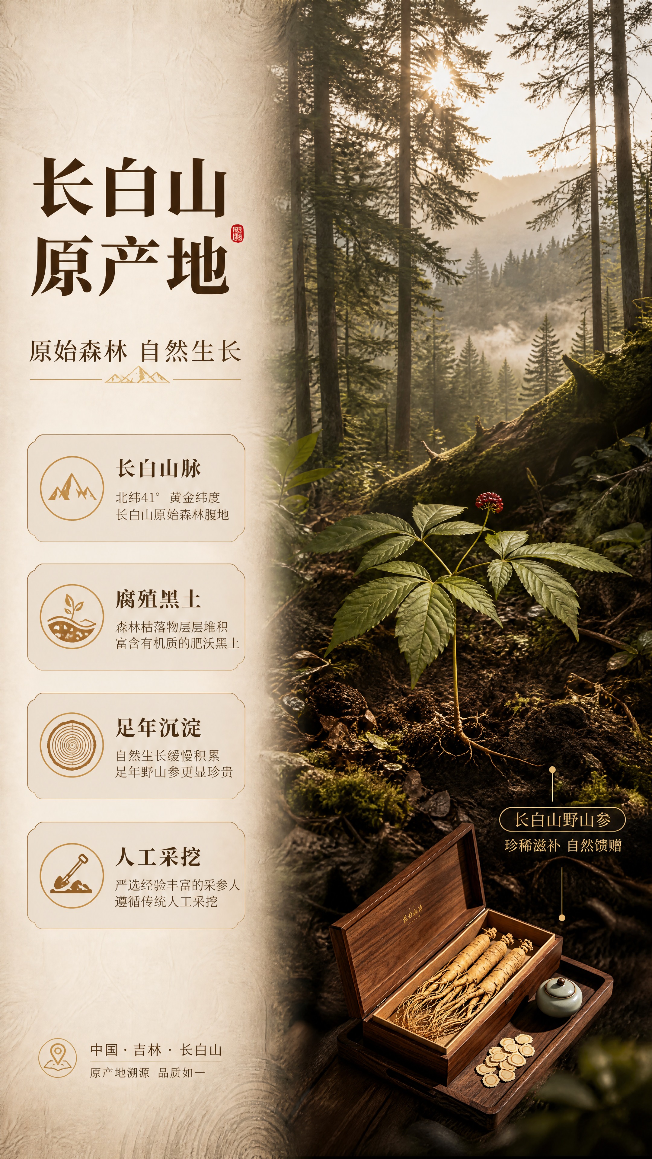 [商品] 使用【图1】中的野山参元素；保留人参的土黄色泽、参体… - 图片创意预览