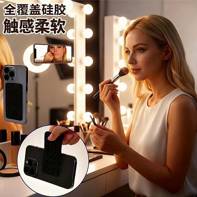 将图中的英文 'Full-Coverage Silicone' 和 'SOFT TO TOUCH' 全部转换成中文，保持原有字体、排版和颜色都不变，其余内容保持不变