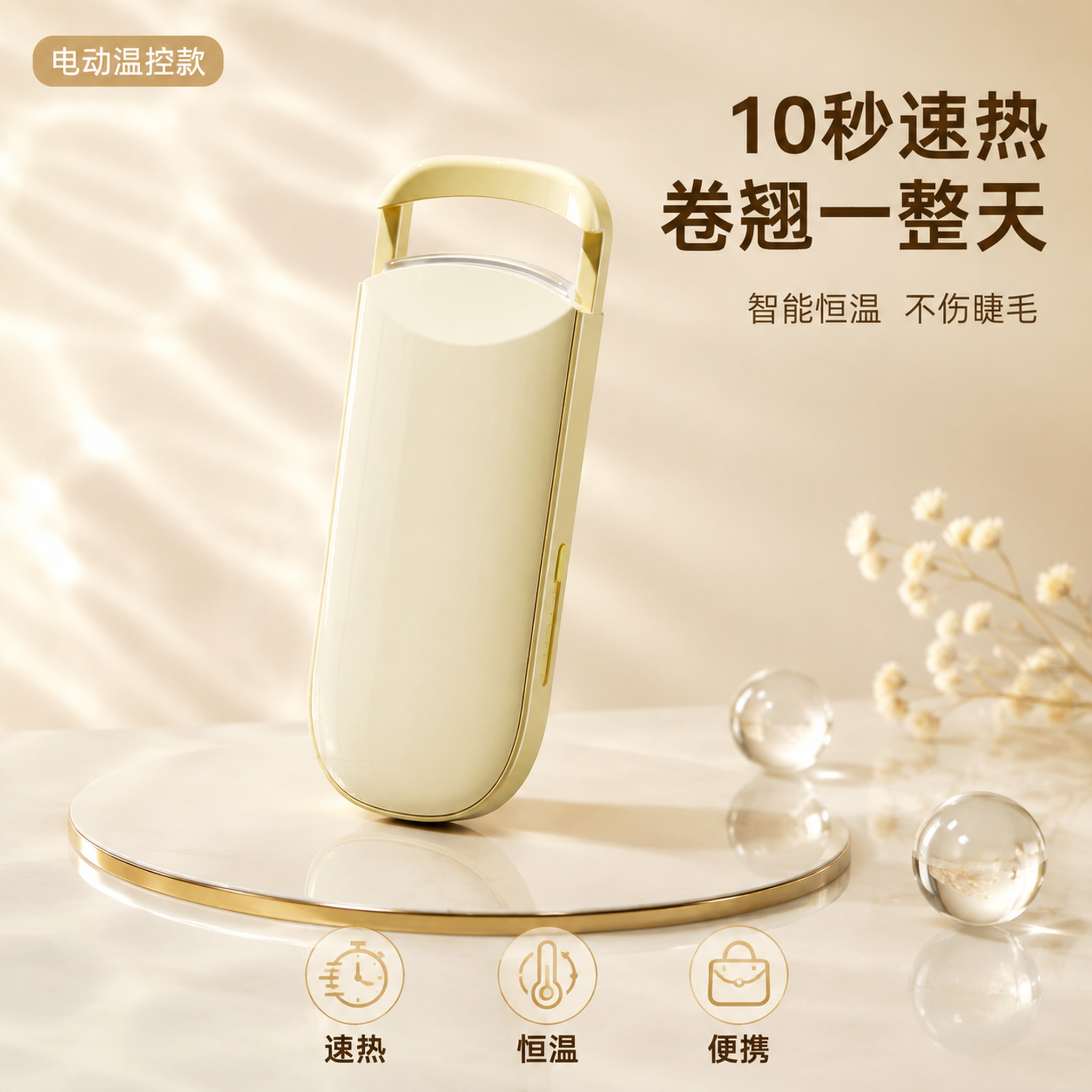 [主图-1] 便携式电动睫毛夹首图 光影艺术高级感 [氛围风格… - 图片创意预览