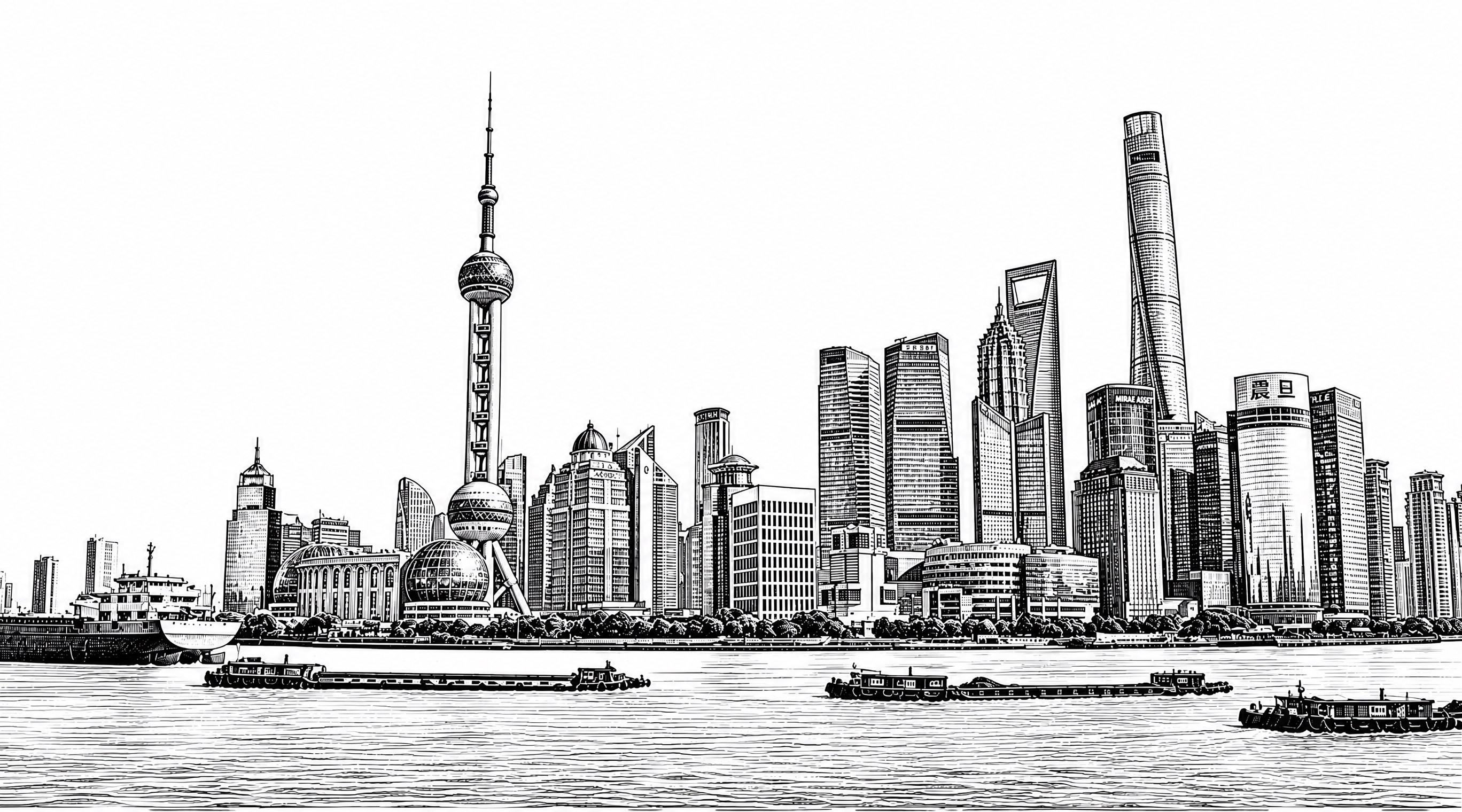 将图片中所有空白区域和背景区域改为纯白色，保持黑色线条图案不变… - 图片创意预览