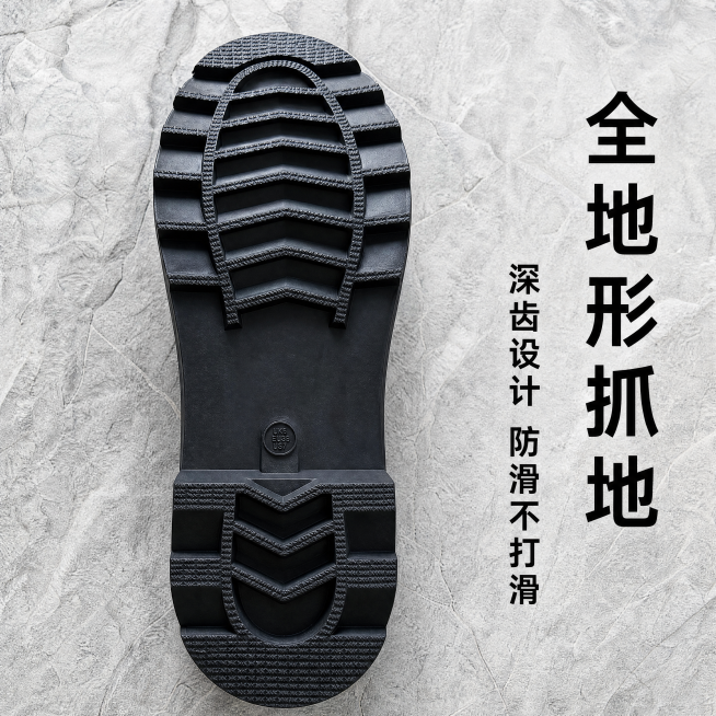 「图片1」，生成一套主图（「图片1」「图片1」「图片1」「图片1」10张），商品名称是成人雨鞋，卖点是防水防滑，柔软舒适，风格是户外出行风，需要有模特穿搭图，穿搭的衣服不能太土气，适配淘宝/天猫平台，预览效果