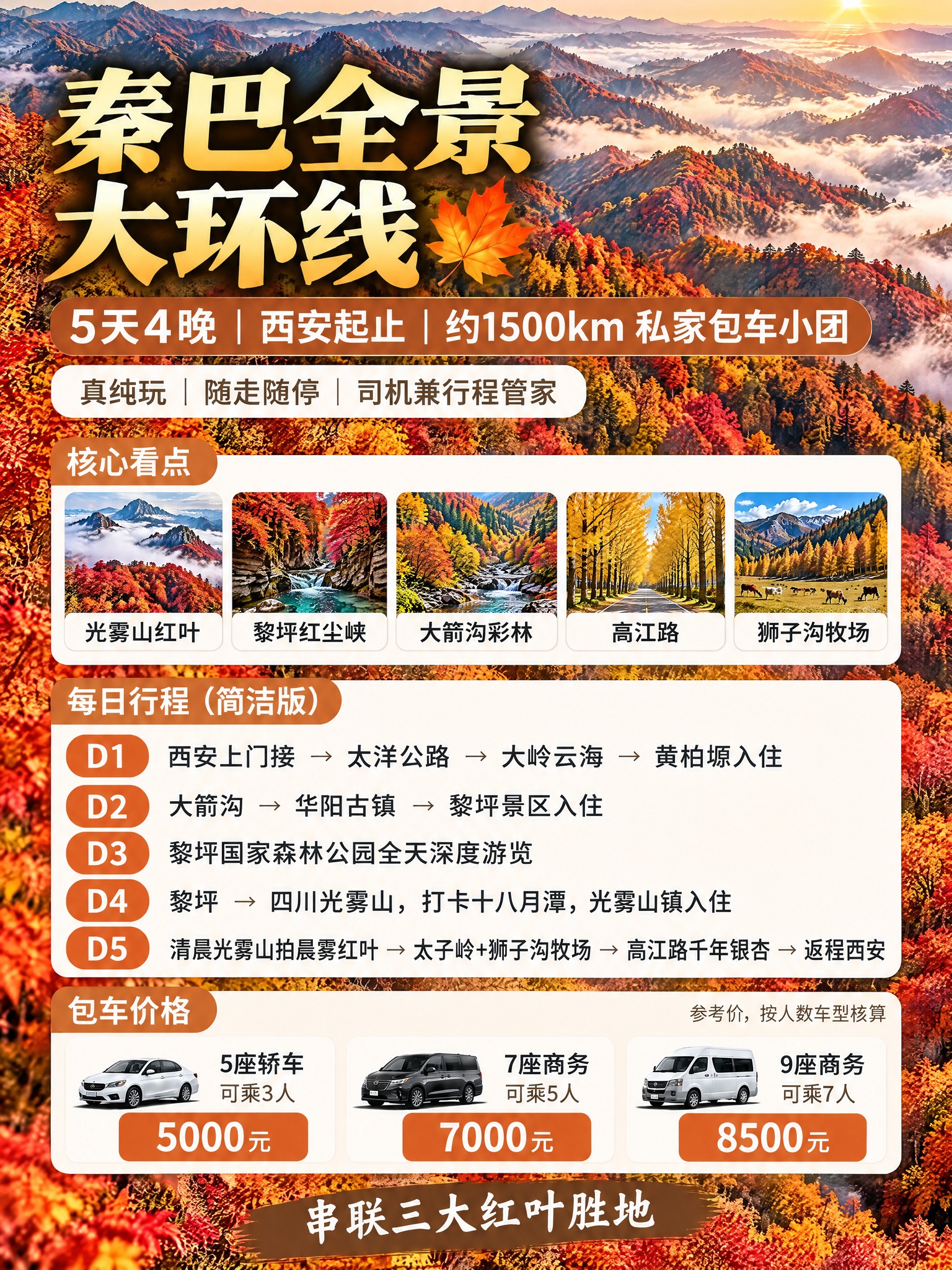 基于参考海报的暖橙金棕秋日风格和版式设计，做以下修改：1. 背… - 图片创意预览