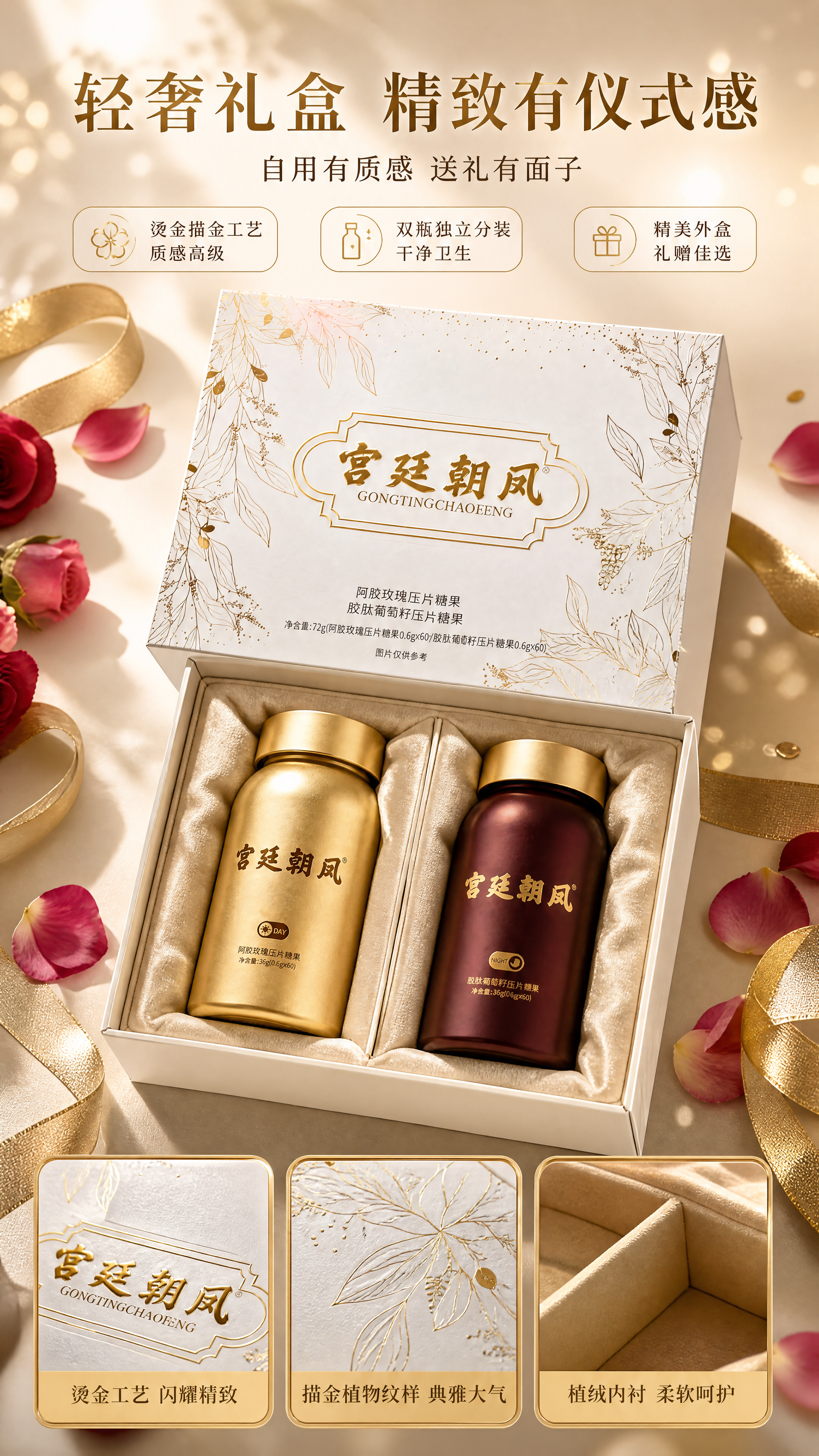 [商品] 使用【图3】宫延朝凤早晚养妍套盒外盒+双瓶；保留外盒… - 图片创意预览