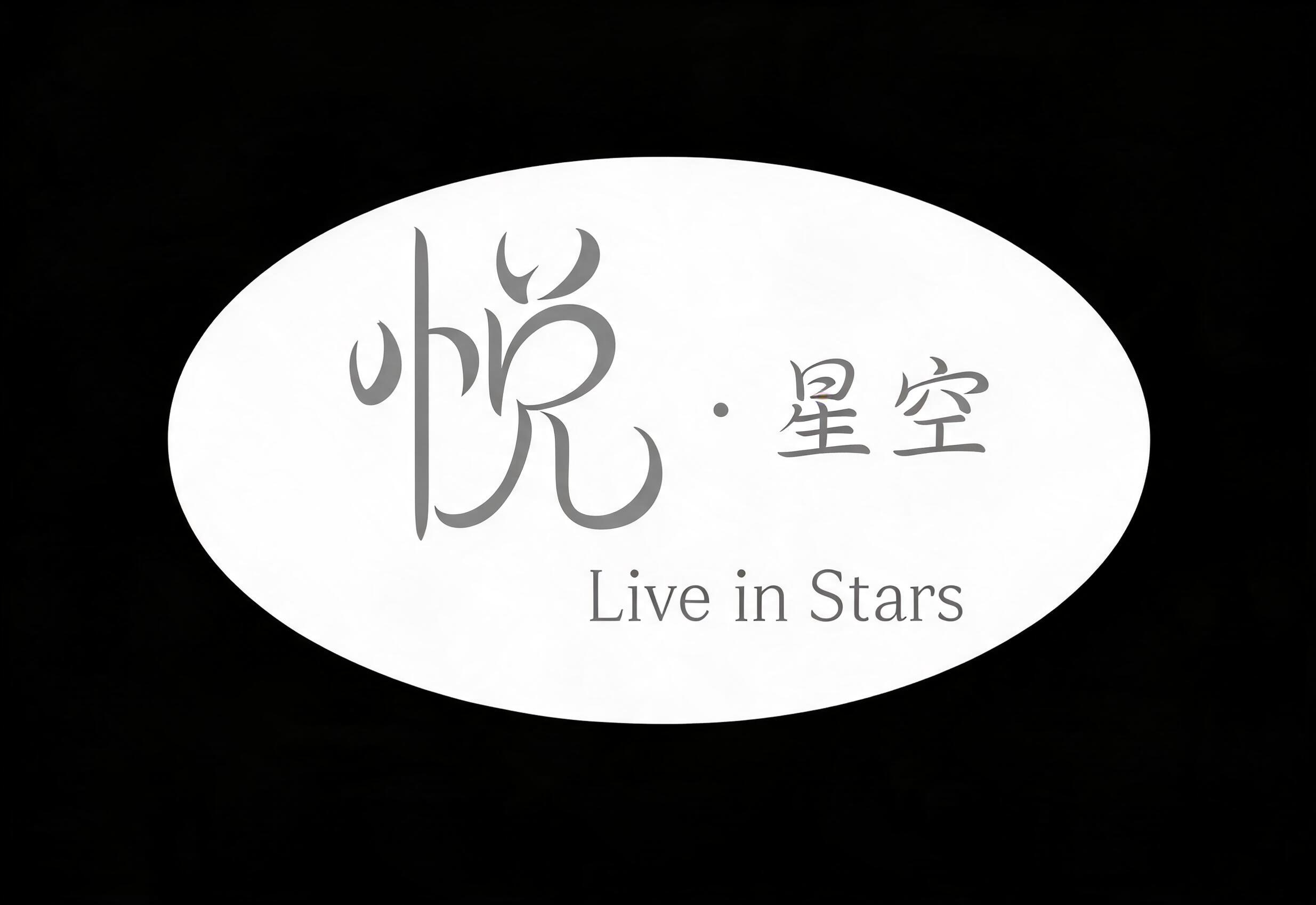 矢量风格写意字体标志，"悦・星空"，悦字大，星空两字小，线条优… - 图片创意预览