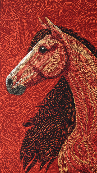 A well-built adult horse, with a clearly defined head, erect ears, bright and lively eyes, a long an预览效果