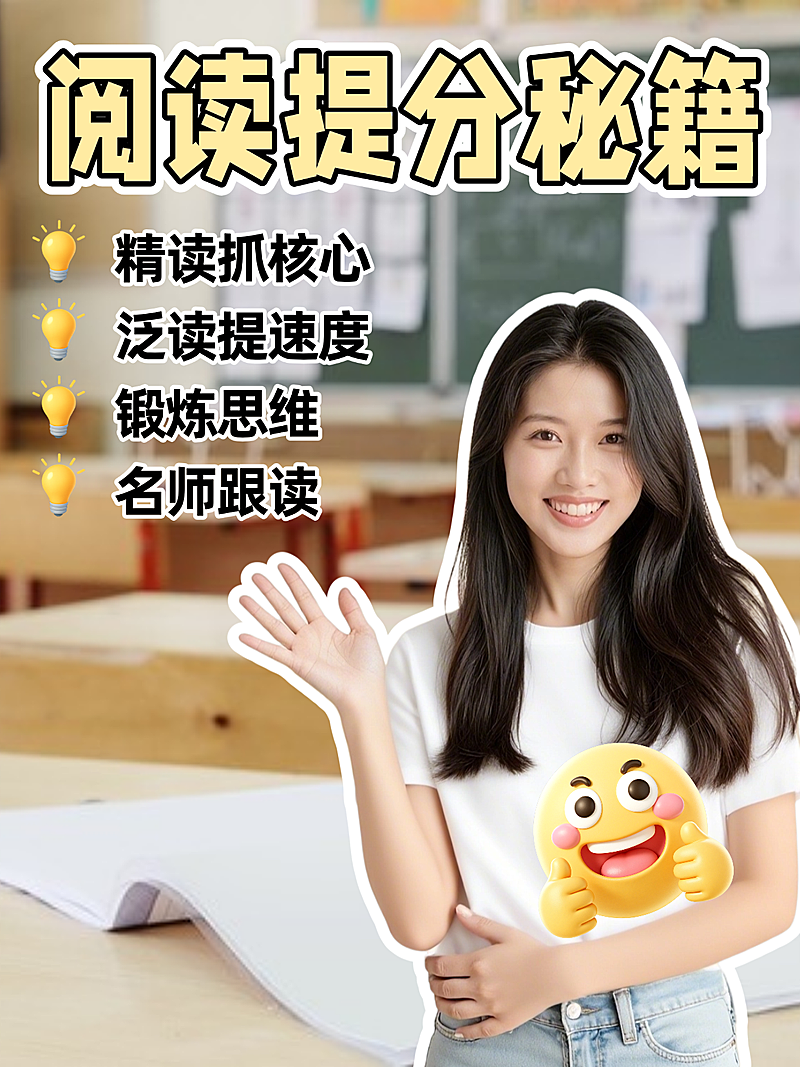 大字现代风阅读提分秘籍知识分享小红书配图