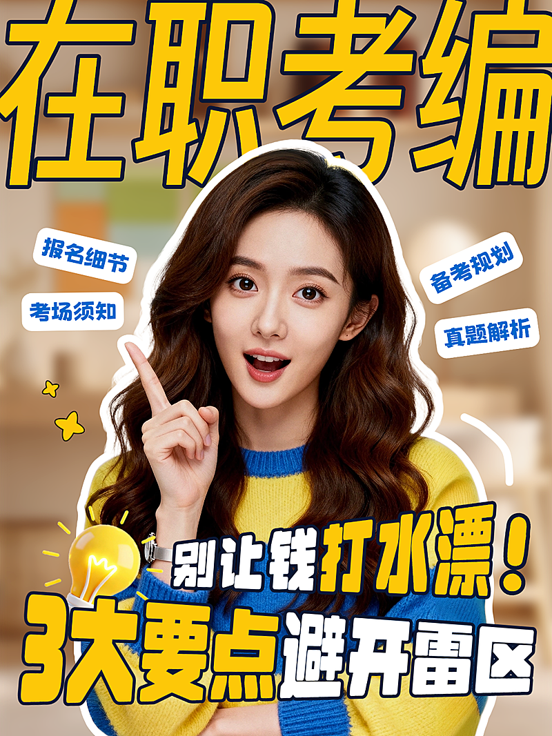 教育行业小红书吸睛封面人像封面雅思托福在职考编避雷