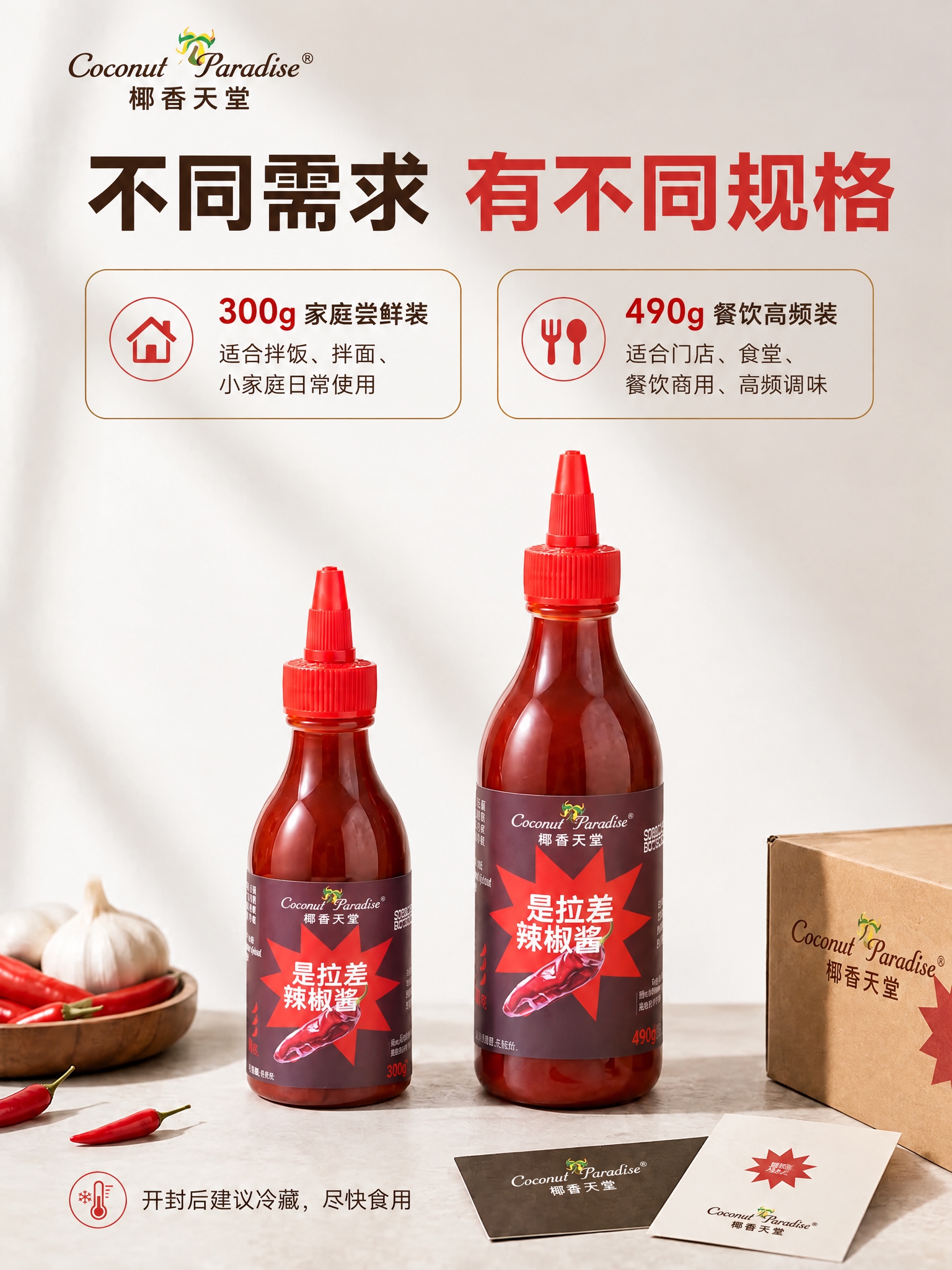 将图中的两瓶辣椒酱及包装盒的标签替换为参考图中的标签样式，保持… - 图片创意预览