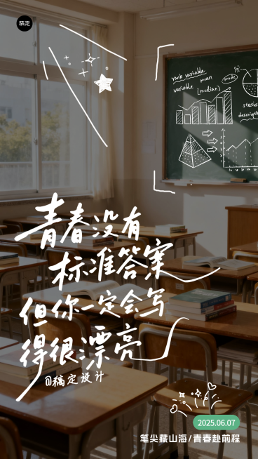 高考祝福正能量激励暖心治愈系手机海报预览效果