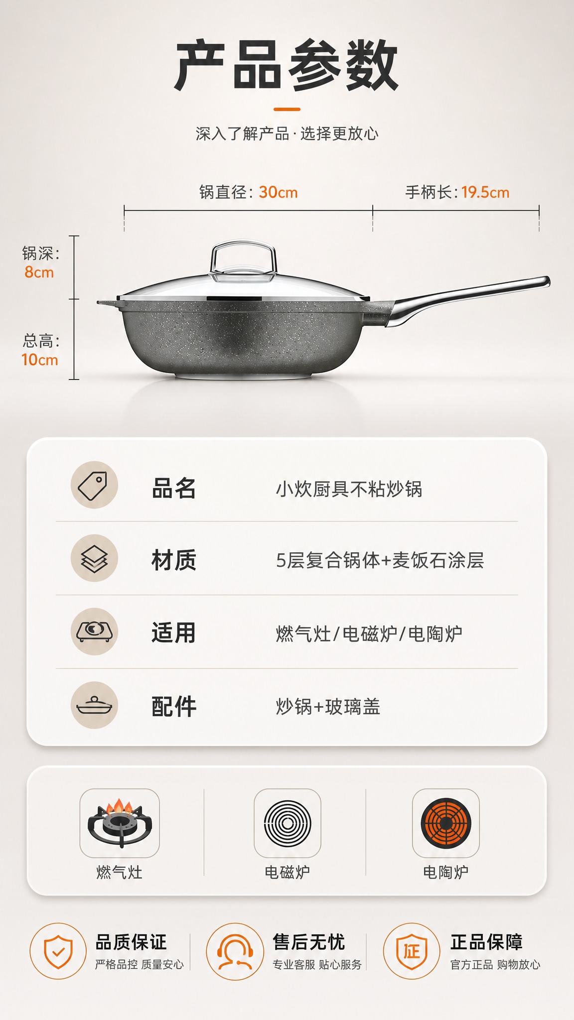 [商品] 使用【图1】【图2】小炊厨具不粘炒锅；保留麦饭石灰色… - 图片创意预览