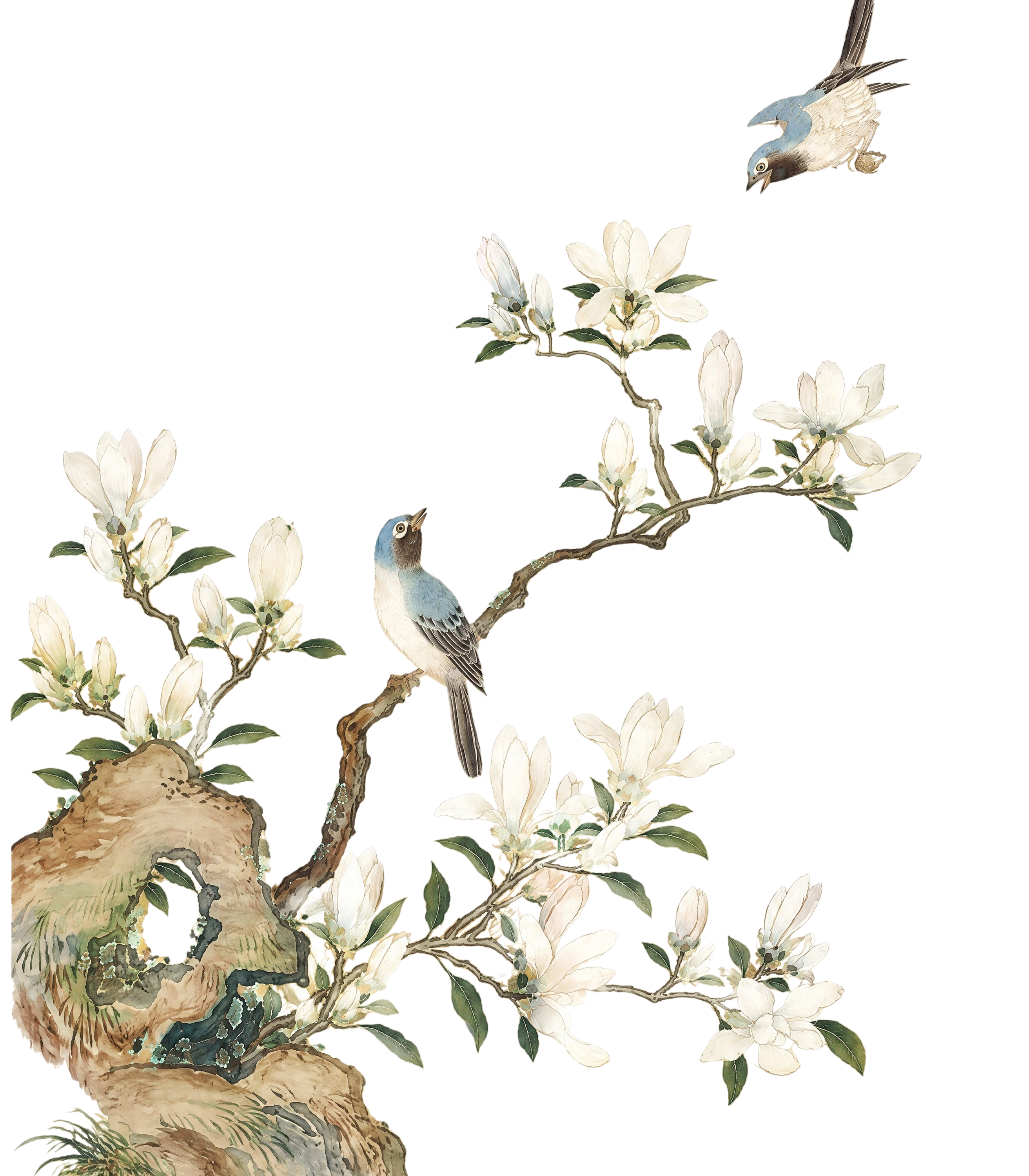参考原图的宋代院体工笔花鸟画风格（绢本设色、淡雅矿物颜料、细腻… - 图片创意预览