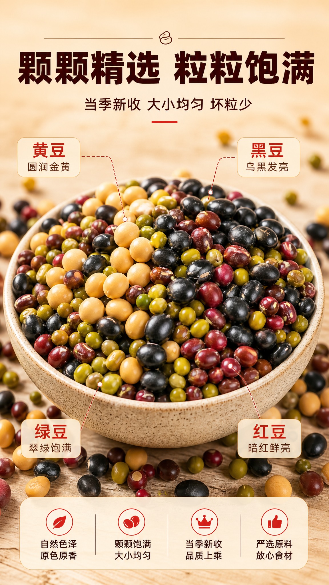 [商品] 使用【图1】黄豆、【图2】黑豆、【图4】绿豆、【图6… - 图片创意预览