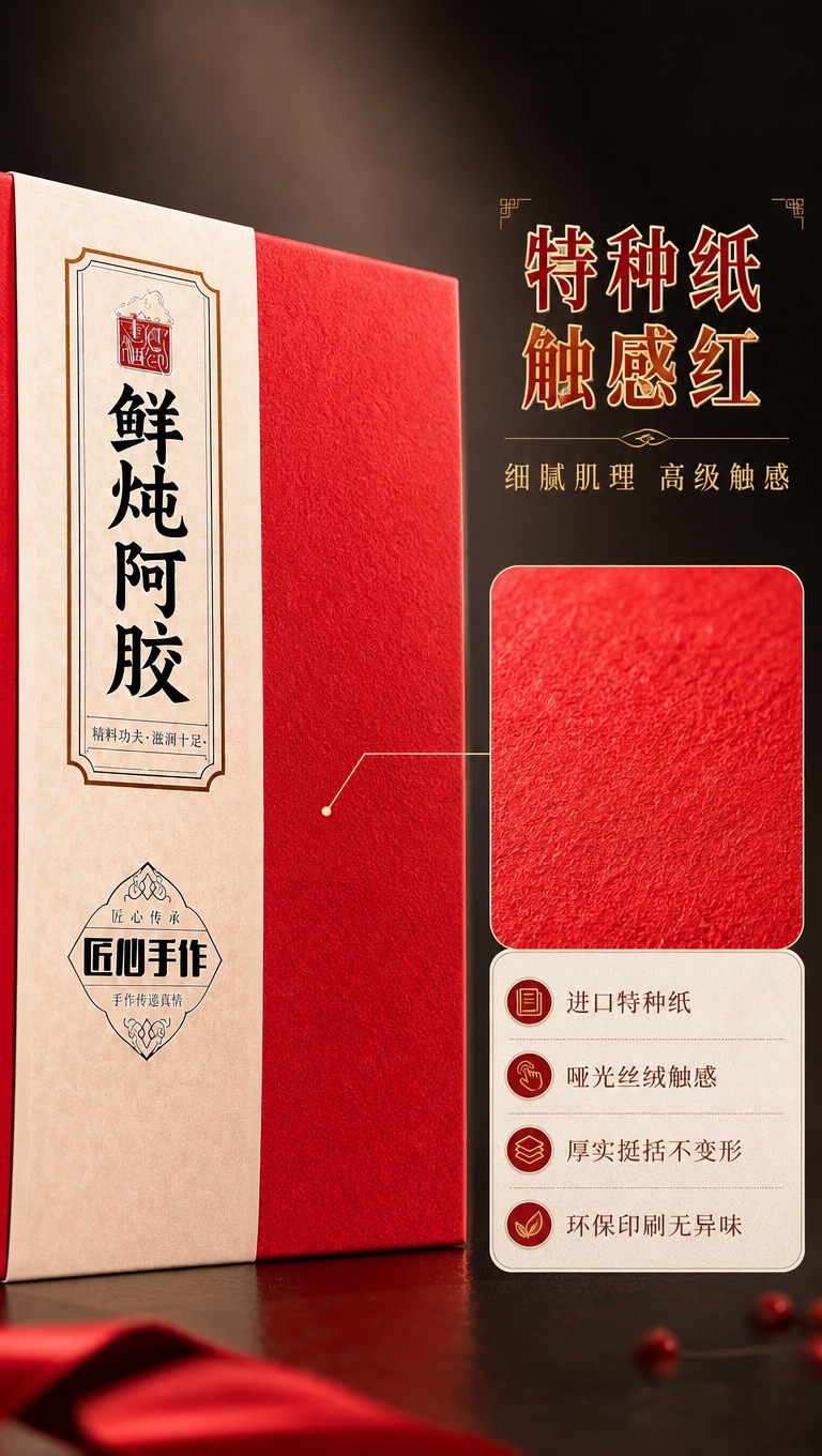[商品] 使用【图4】红色特种纸礼盒正面特写；保留礼盒正红色特… - 图片创意预览