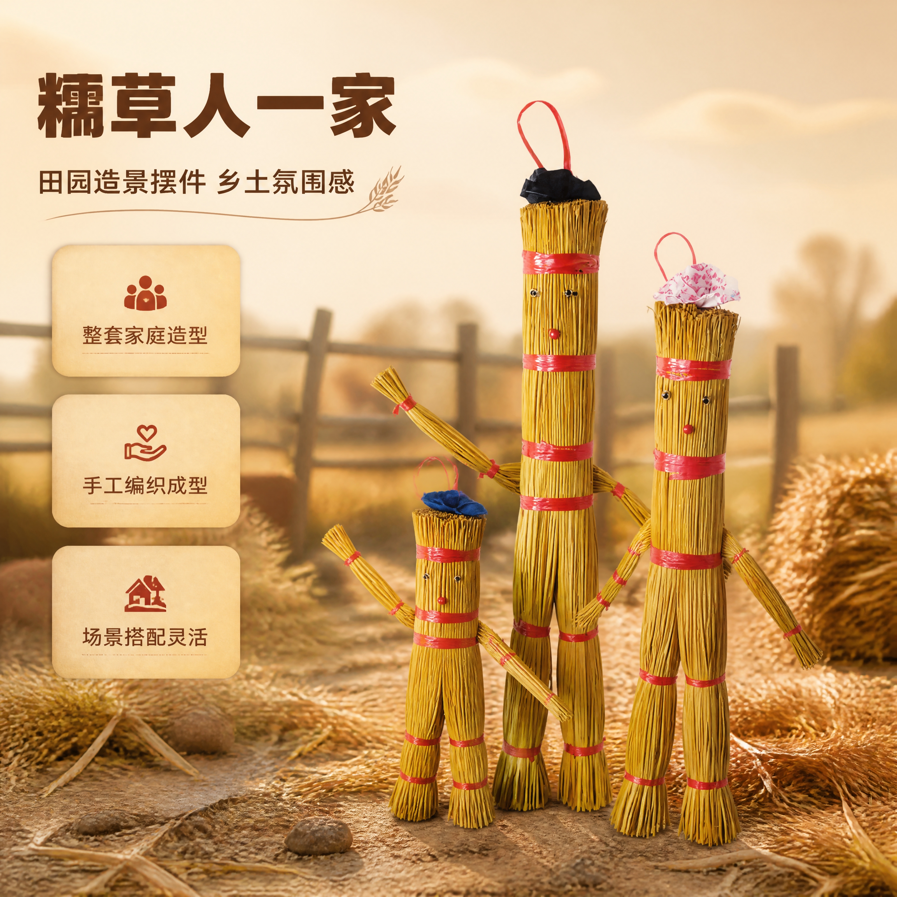 [商品] 使用【图1】【图2】【图4】【图5】糯草人一家田园造… - 图片创意预览