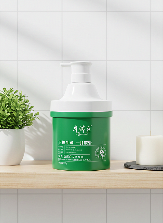 生成3张不同场景的冷基发膜商品图，突出展示产品