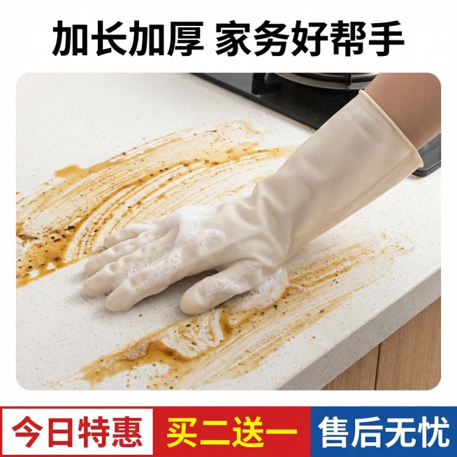 我的产品是家务手套，帮我做10张拼多多主图预览效果