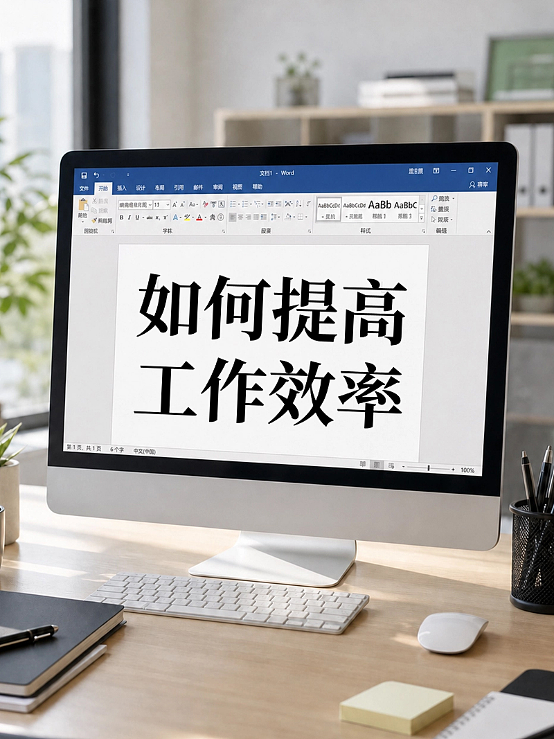 提高工作效率知识科普分享现代感实景风小红书封面