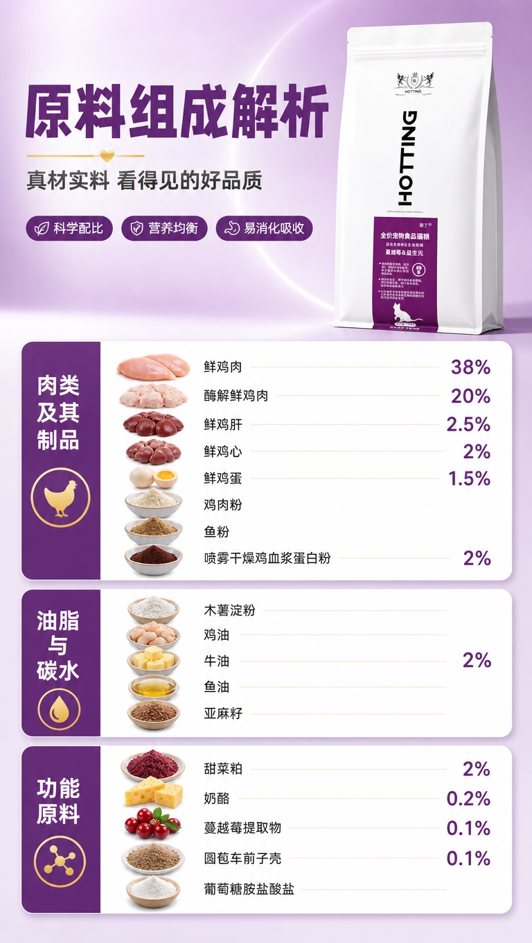 [商品] 使用【图1】霍丁蔓越莓&益生元全价猫粮白色自立袋包装… - 图片创意预览