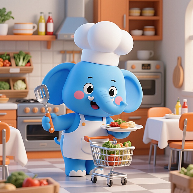 厨师小象来喽～